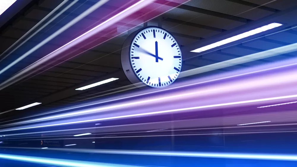 Klok die laat zien hoe lang de werking van speed aanhoudt