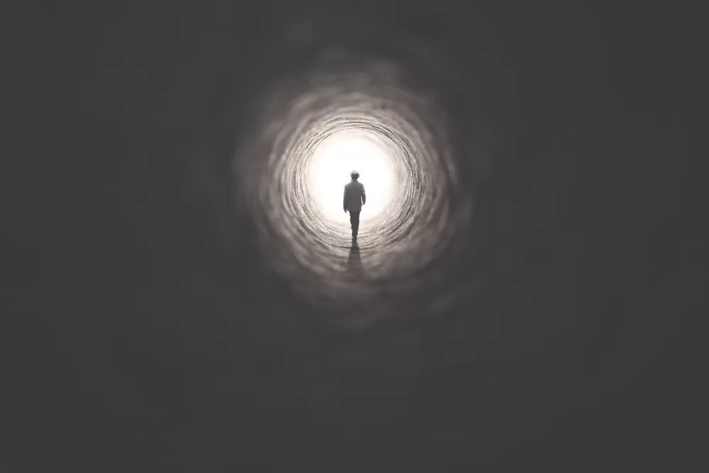 Licht aan het einde van de tunnel na een verslaving