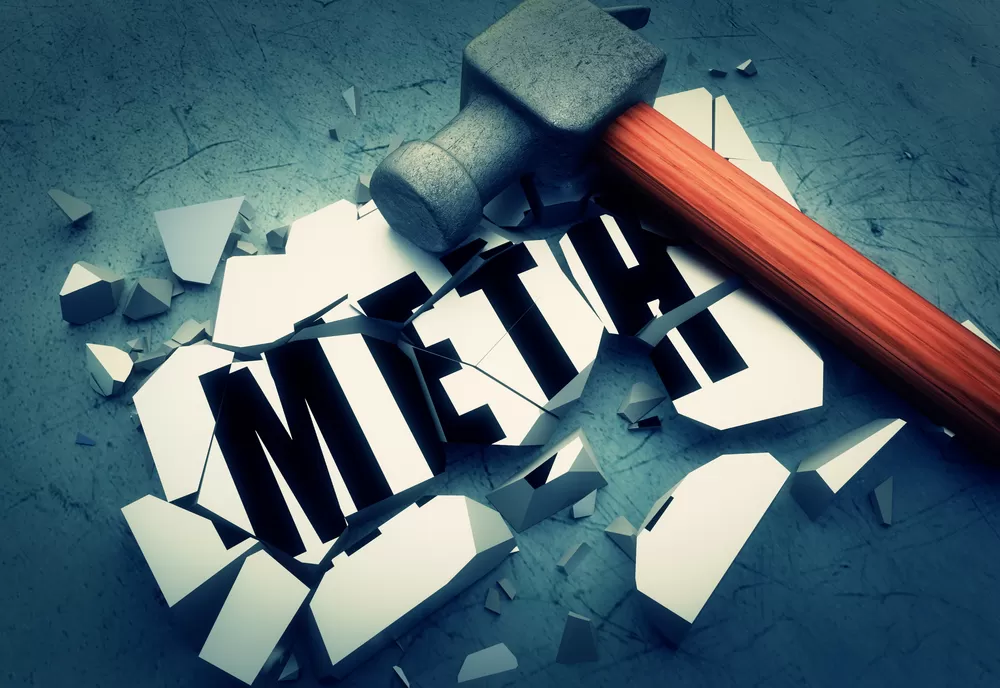 Kristallen van crystal meth, ook wel methamfetamine