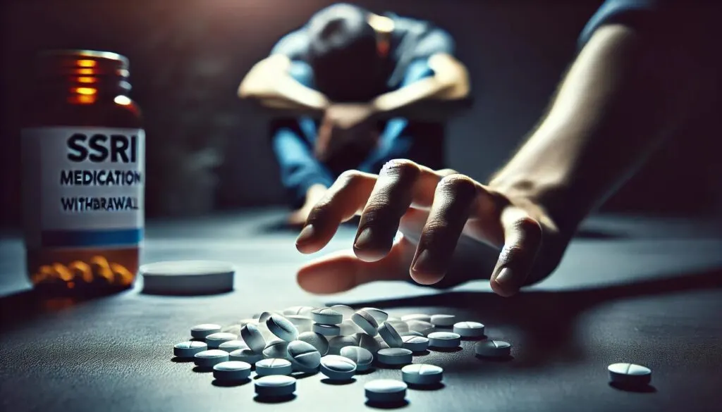 Strip met SSRI-tabletten, een soort antidepressiva