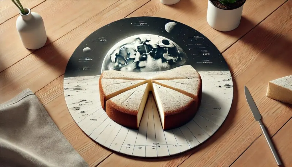 Een stuk spacecake op een bord